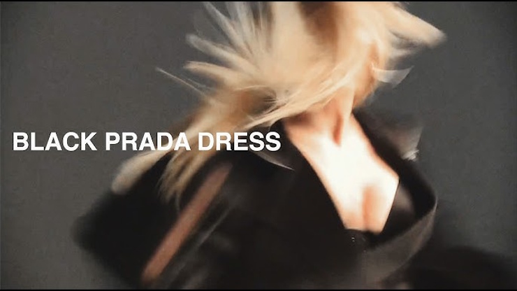 Ellie Goulding Black Prada Dress