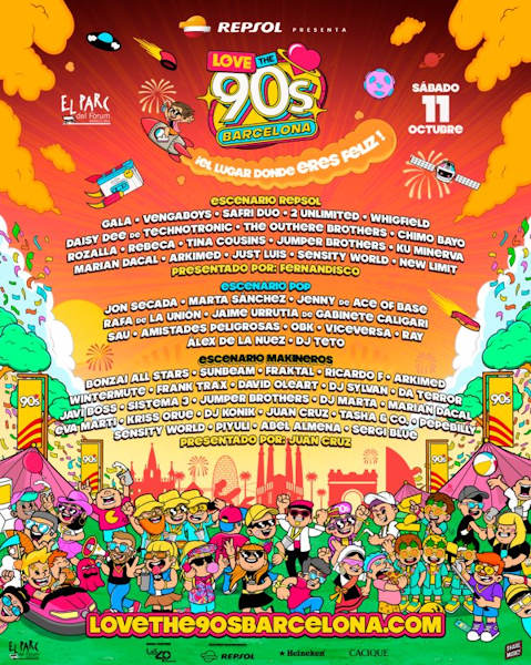 LOVE THE 90S llega a Barcelona