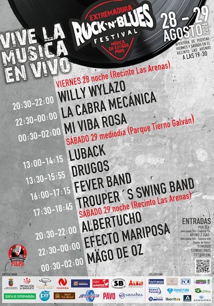 El Rock N’ Blues Festival 2026 desvela los horarios de su decimoquinta edición en Don Benito